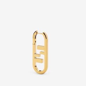 Fendi Gold Logo Earrings
